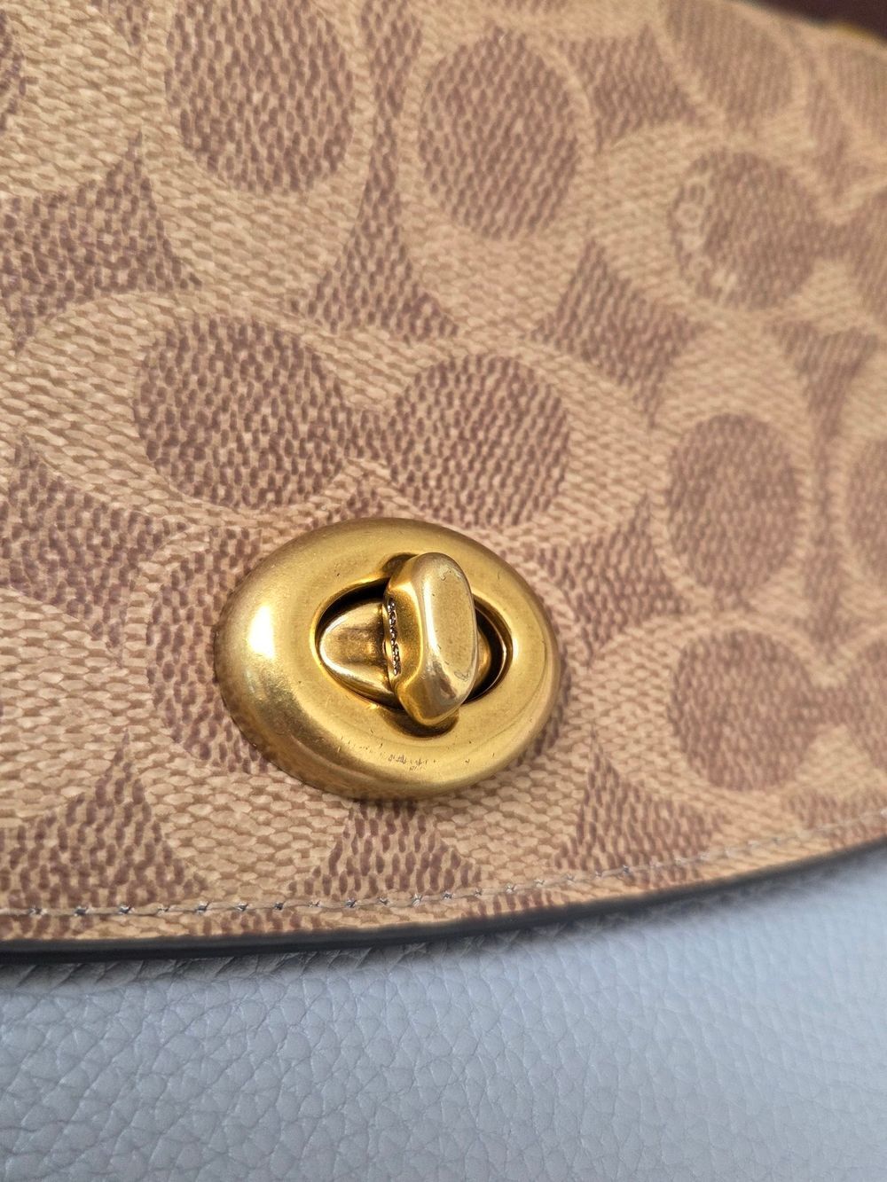 Coach Cassie Crossbody In Signature Blocking Blue/Tan - Picture 6 of 12
